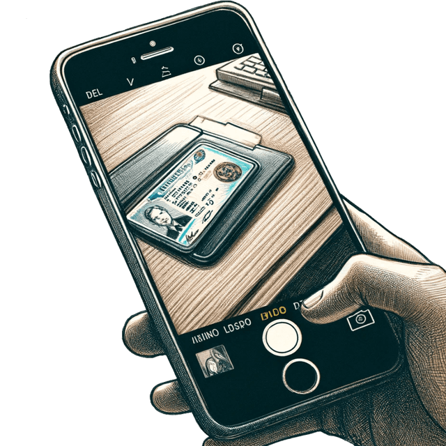 image of cop in rear view mirror